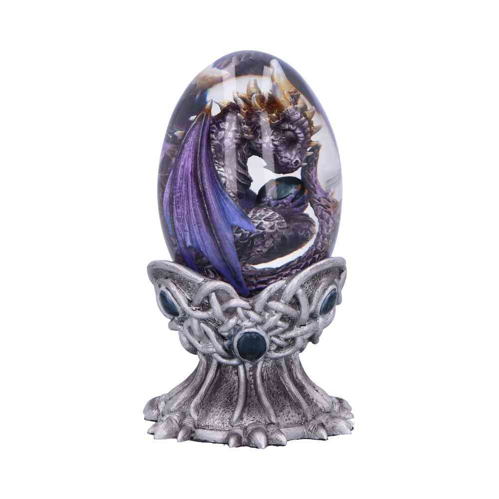 Nemesis Now - Elemental Dragonlings - Air 12cm Dekorative Figur - Drachen - Silberfarben/Lila